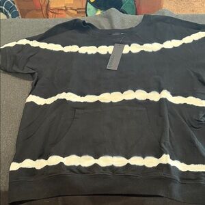 Mono B Black and Cream Tie-Dye Top 2XL